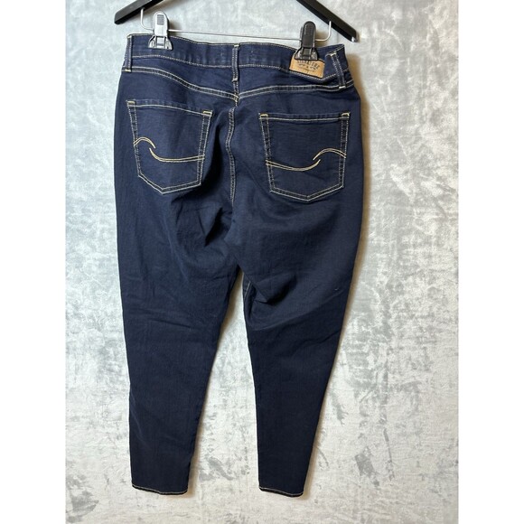 Levi’s Woman’s Jeans Size 14 L Curvy Skinny Dark Blue Pants Signature - Picture 6 of 7